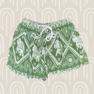 Unbranded green/ white elephant shorts